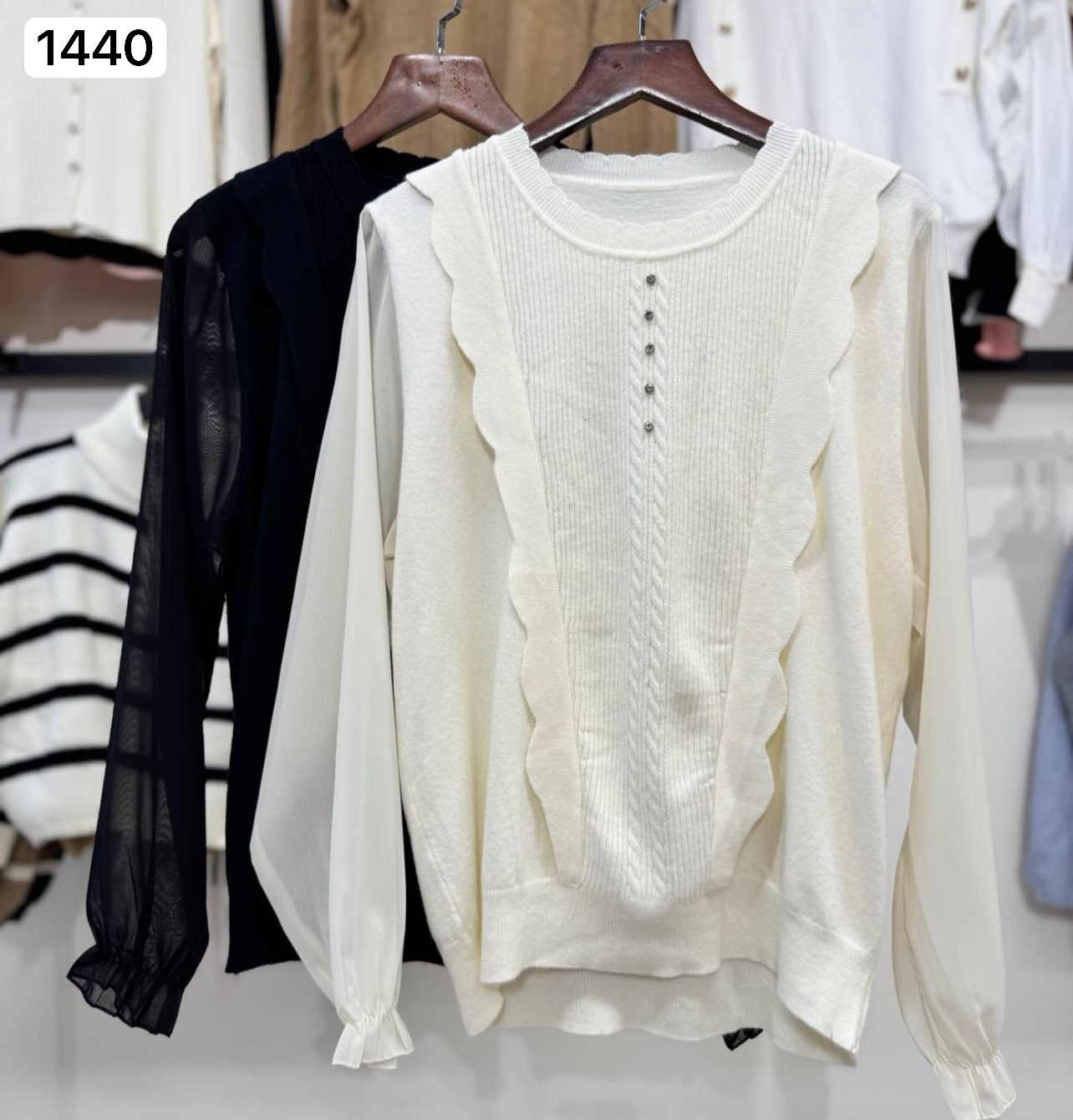 بلوز بافت مجلسی زنانه کد 1440