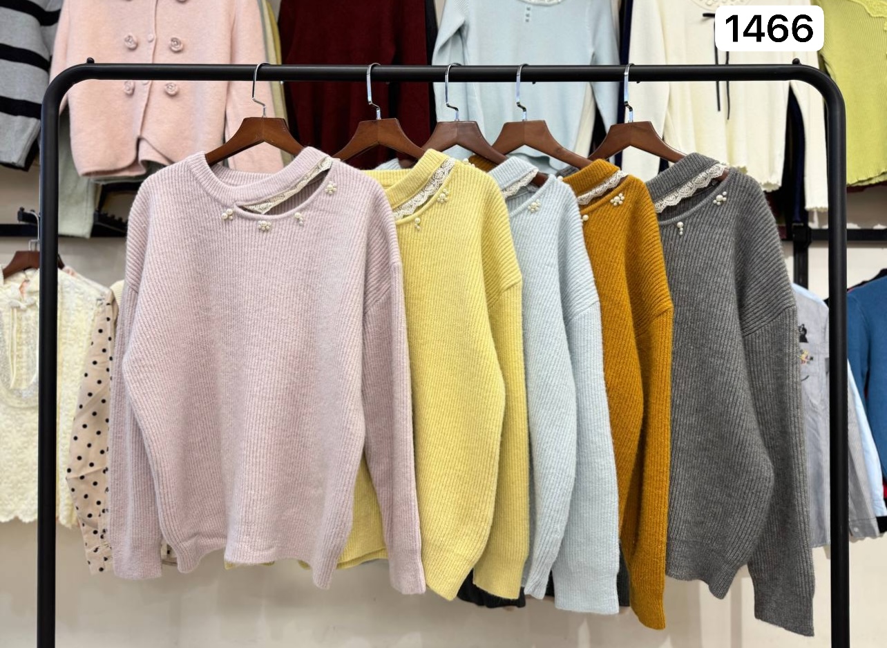 بلوز بافت مجلسی یقه گیپور زنانه کد 1466