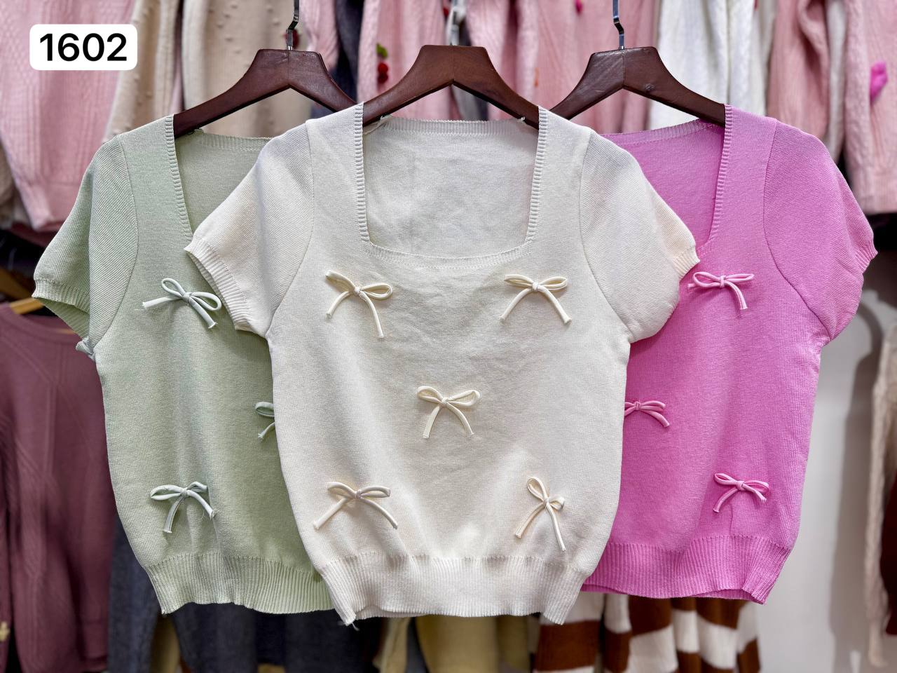 بلوز بافت پاپیونی زنانه کد 1602