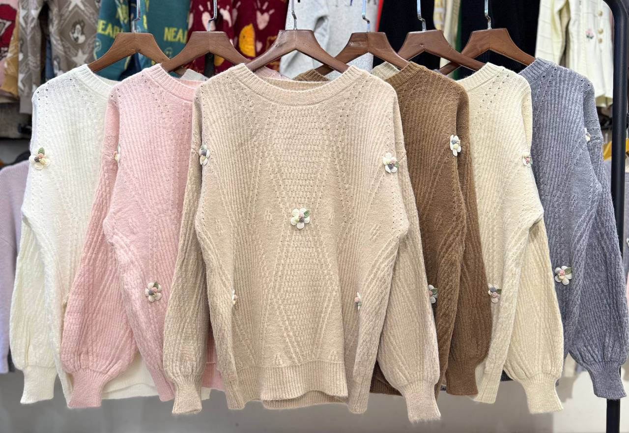 بلوز بافت یقه گرد موهر 6 رنگ سفارشی زنانه کد 1687