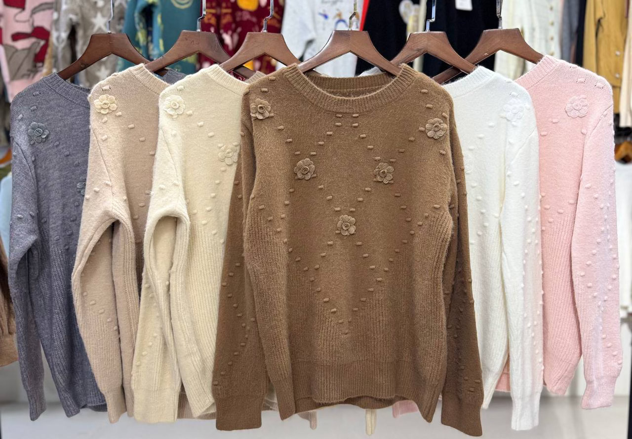 بلوز بافت یقه گرد موهر 6 رنگ سفارشی زنانه کد 1691