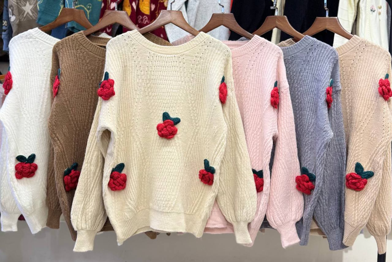 بلوز بافت یقه گرد موهر ۶ رنگ سفارشی زنانه کد ۱۶۸۶