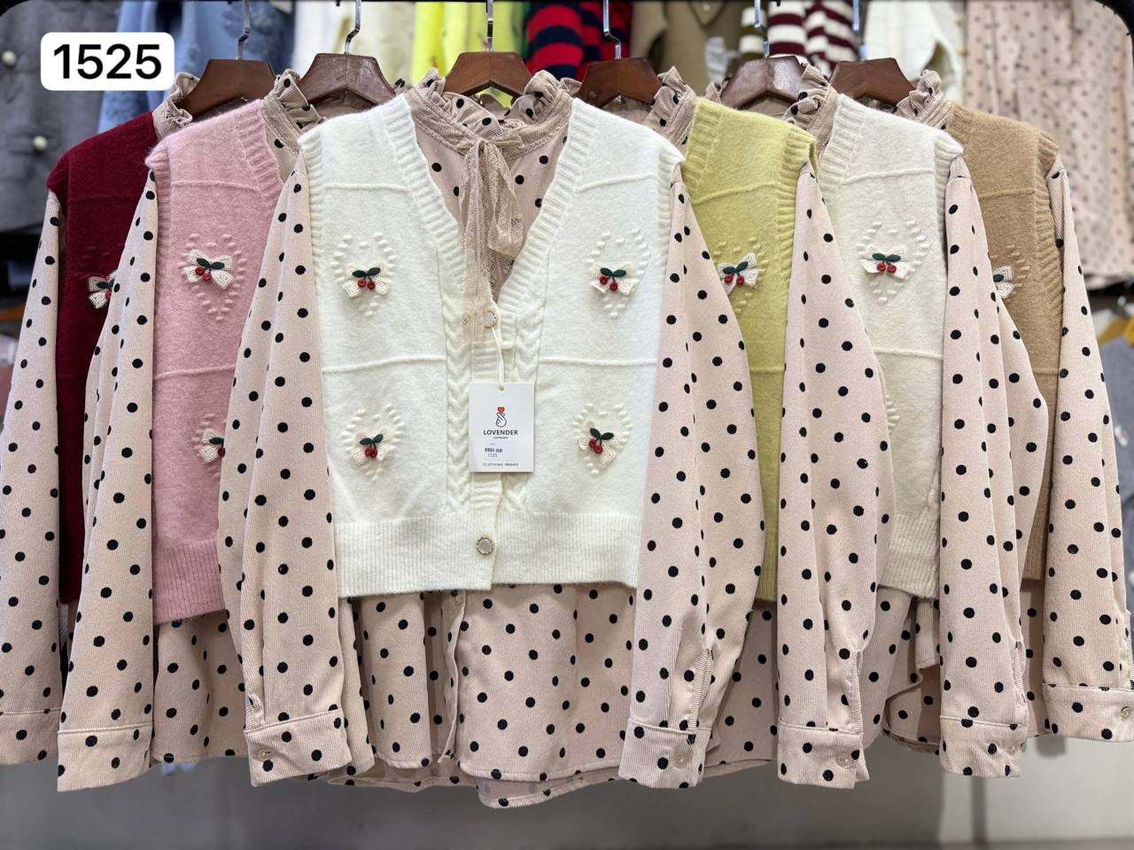 ست ژیله بافت و شومیز کبریتی کار شده کد 1525