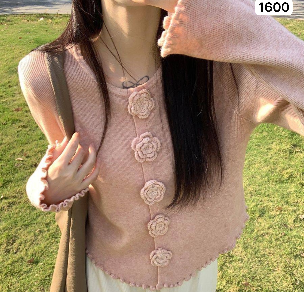 کاردیگن مجلسی گل برجسته زنانه کد 1600