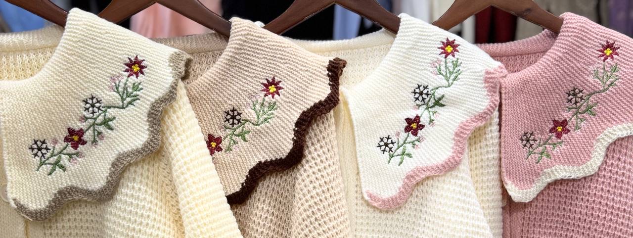 کاردیگن یقه ب ب گلدوزی زنانه کد 1659