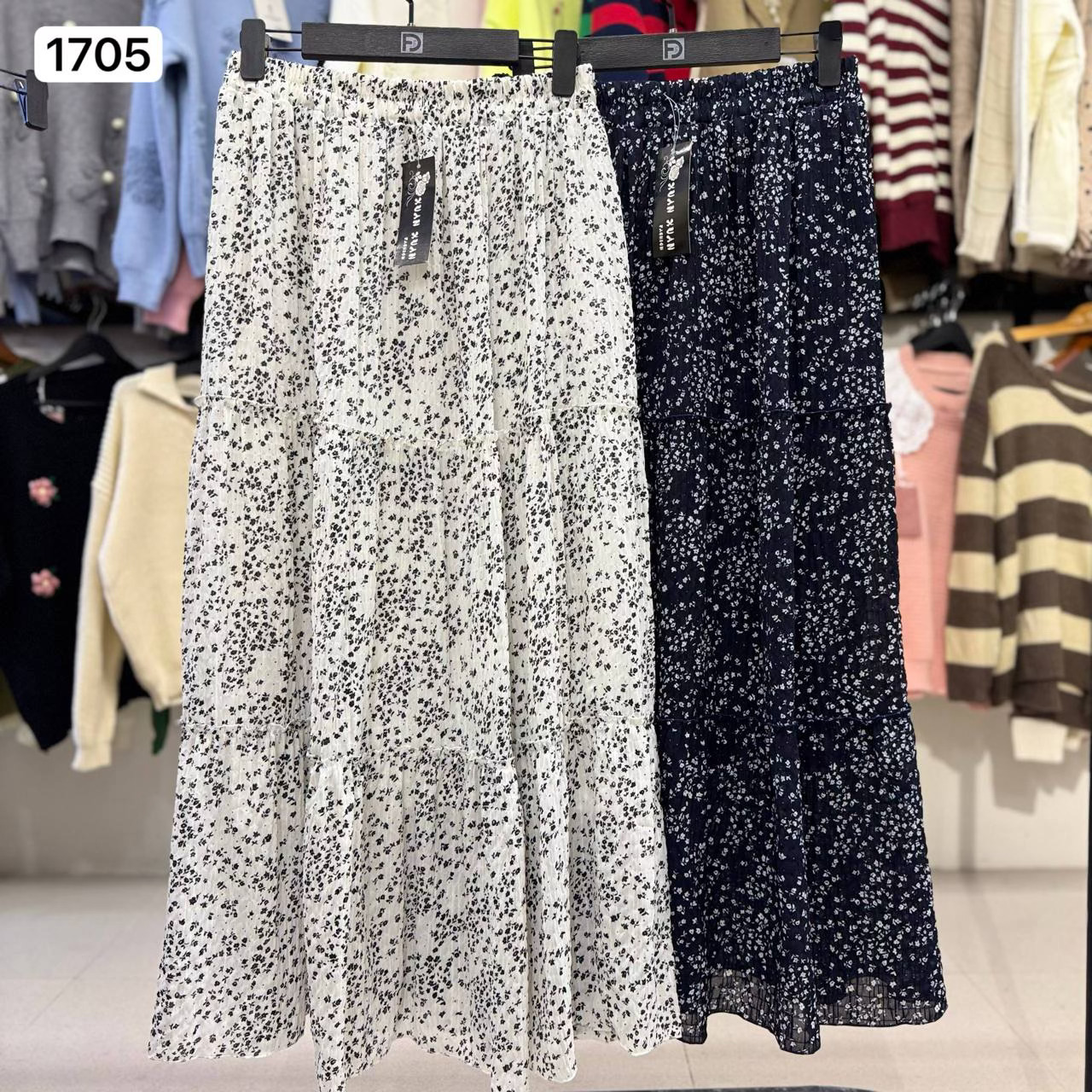 دامن طبقه ای گل دار زنانه  کد 1705 #1104-13