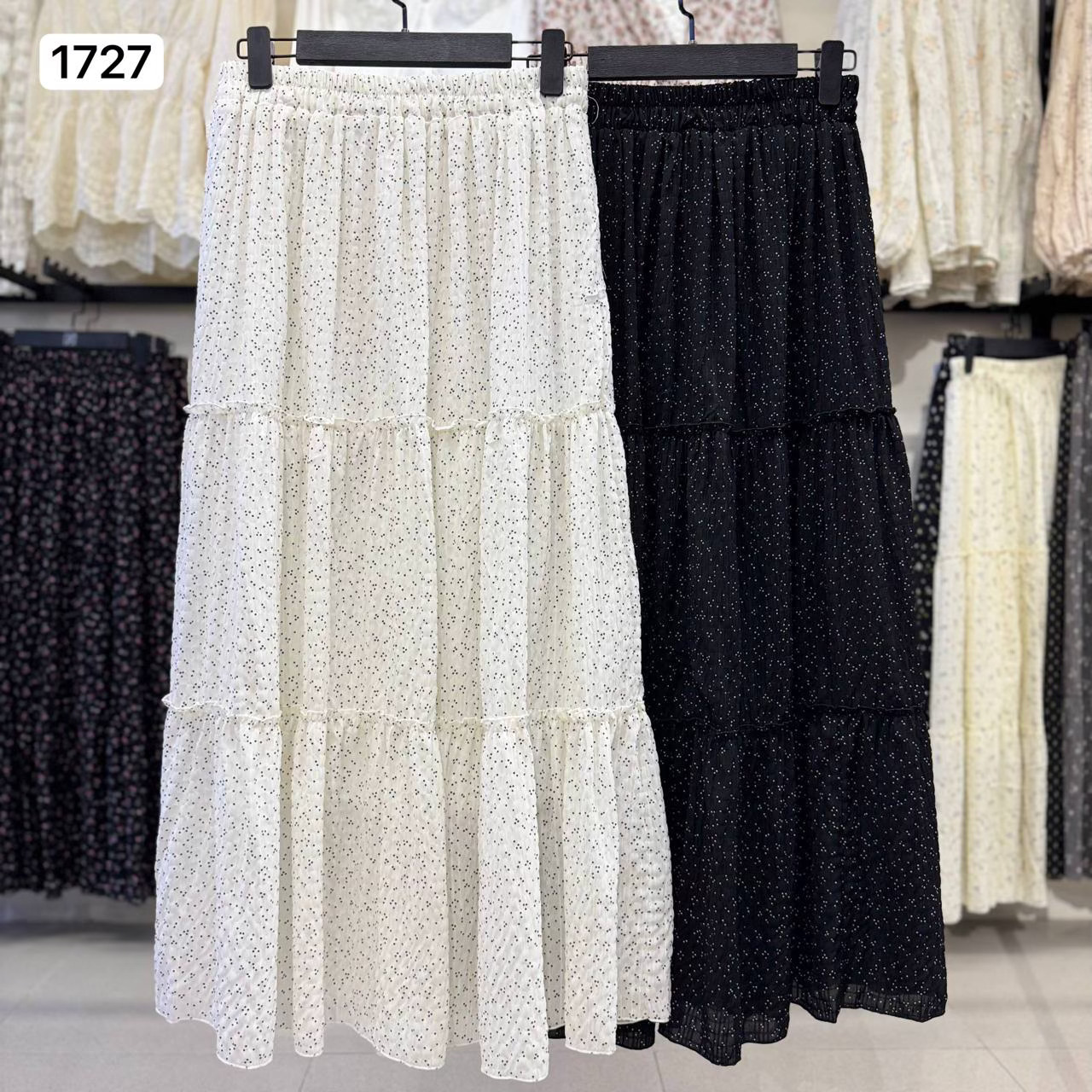 دامن طبقه ای گل دار زنانه  کد 1727 #1104-14