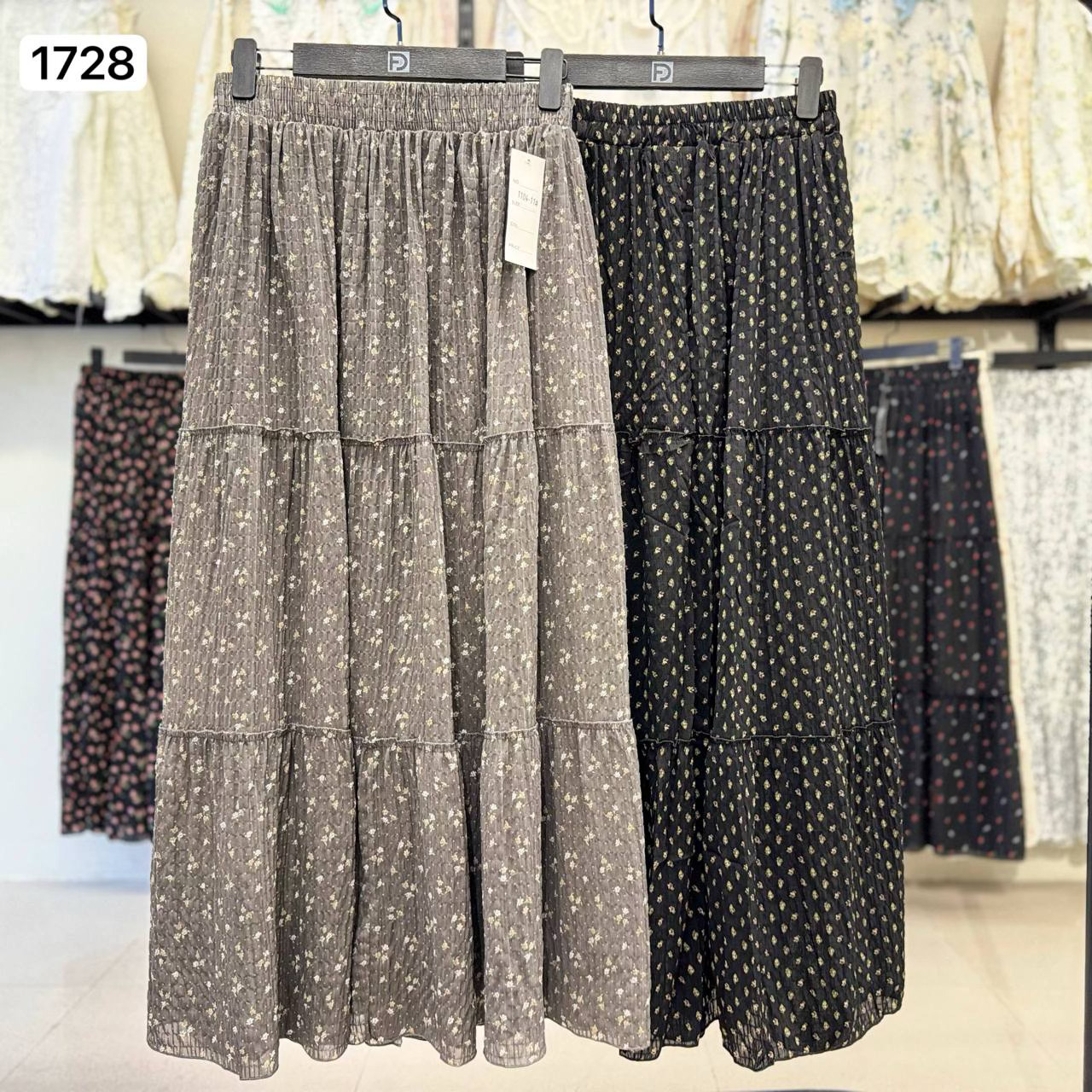 دامن طبقه ای گل دار زنانه  کد 1728 #1104-11