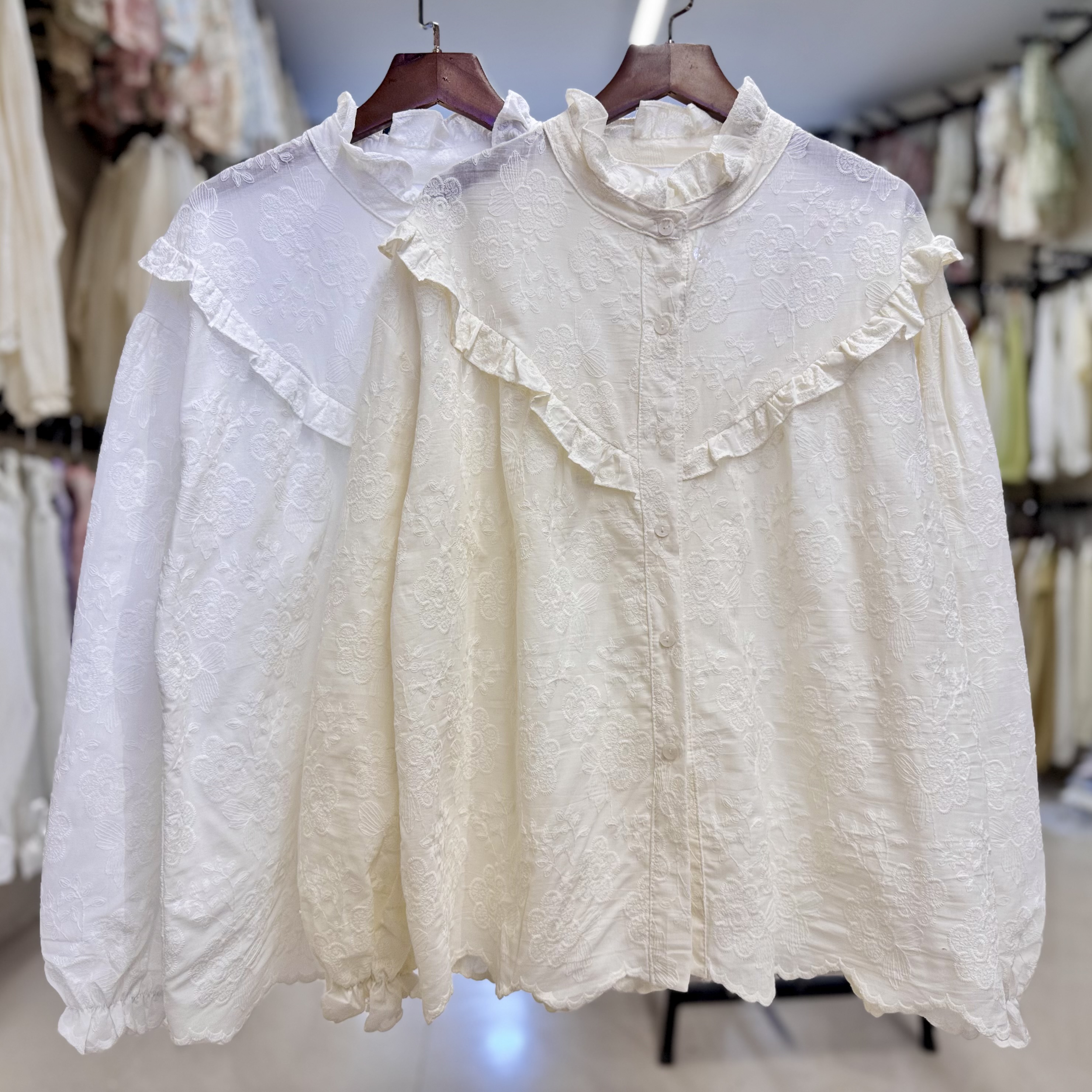 شومیز خامه دوزی کره ای زنانه کد 1768