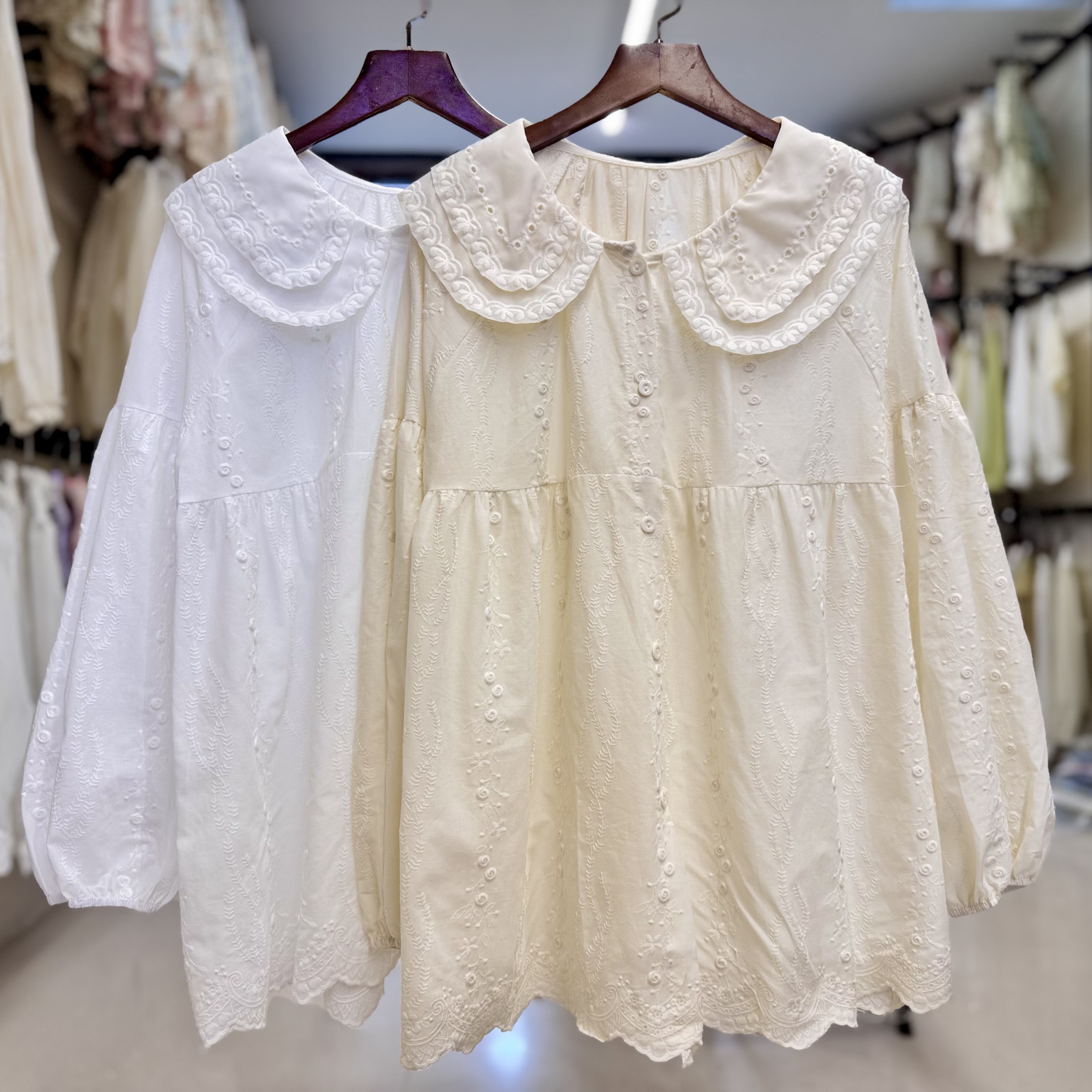 شومیز خامه دوزی کره ای زنانه کد 1769