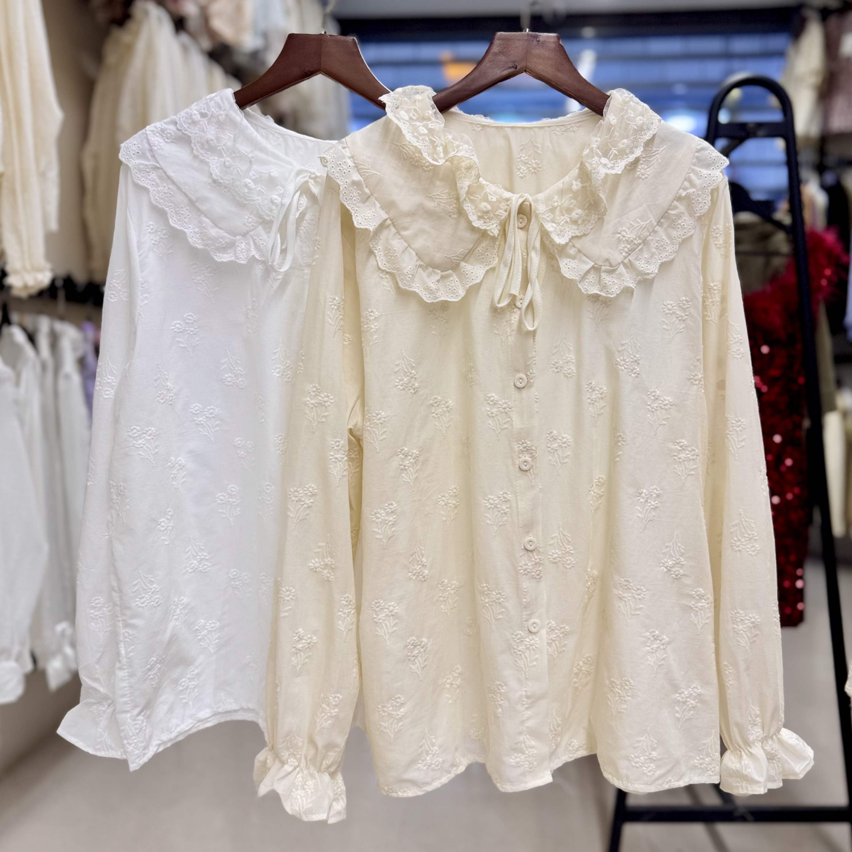 شومیز خامه دوزی کره ای زنانه کد 1772