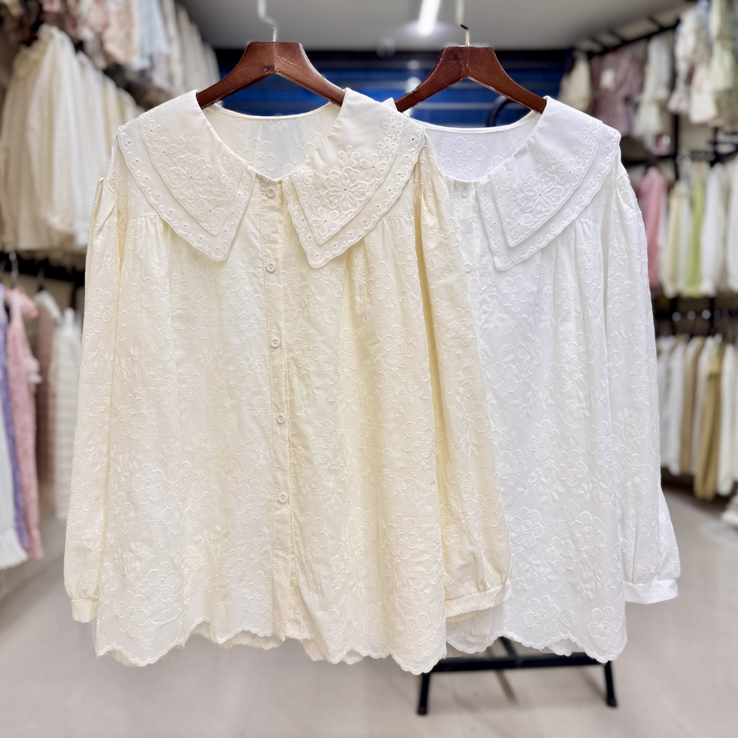 شومیز خامه دوزی کره ای زنانه کد 1773