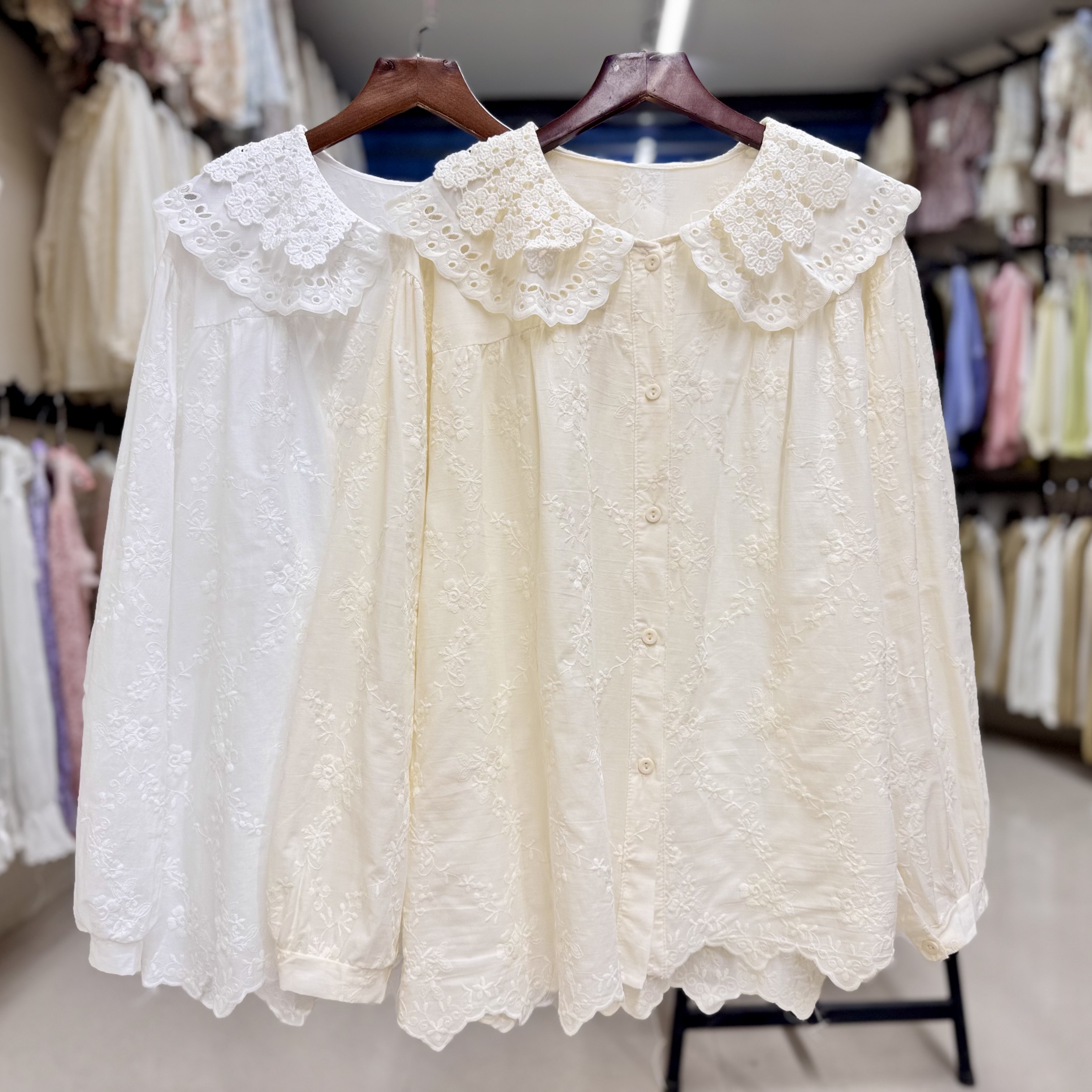 شومیز خامه دوزی کره ای زنانه کد 1774