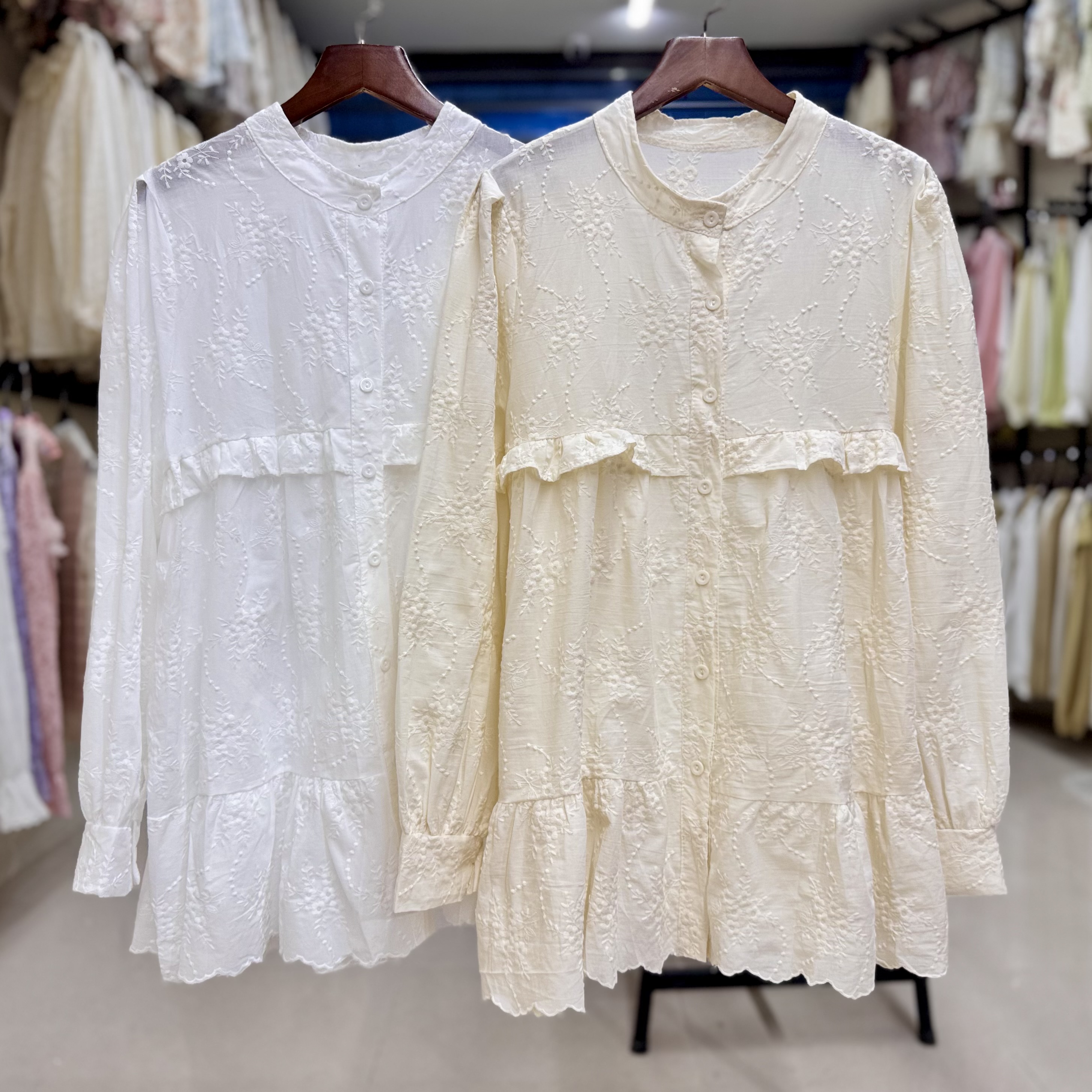 شومیز خامه دوزی کره ای زنانه کد 1779