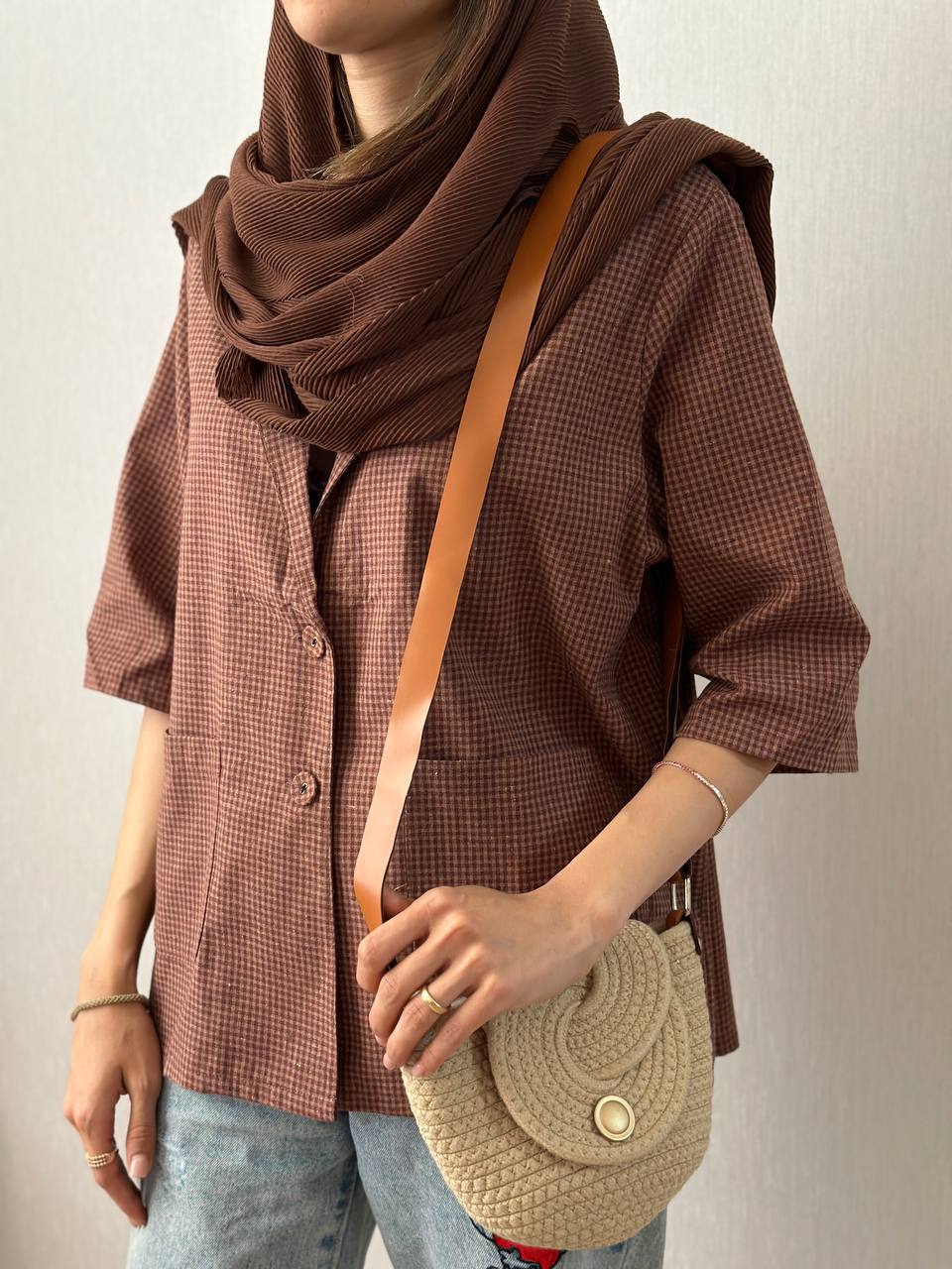 کت رویه چهار خونه ریز کد 359