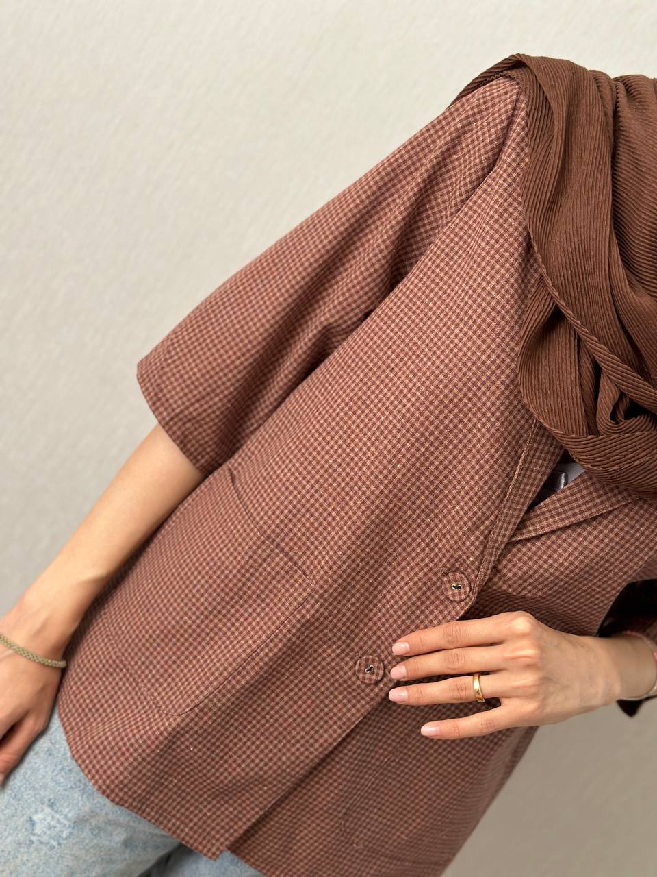 کت رویه چهار خونه ریز کد 359