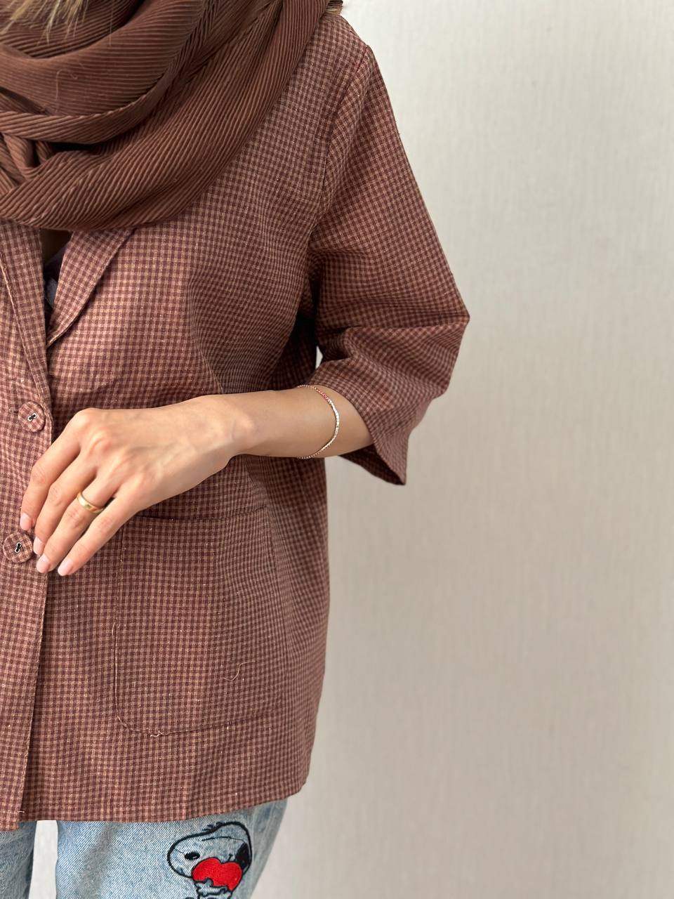 کت رویه چهار خونه ریز کد 359