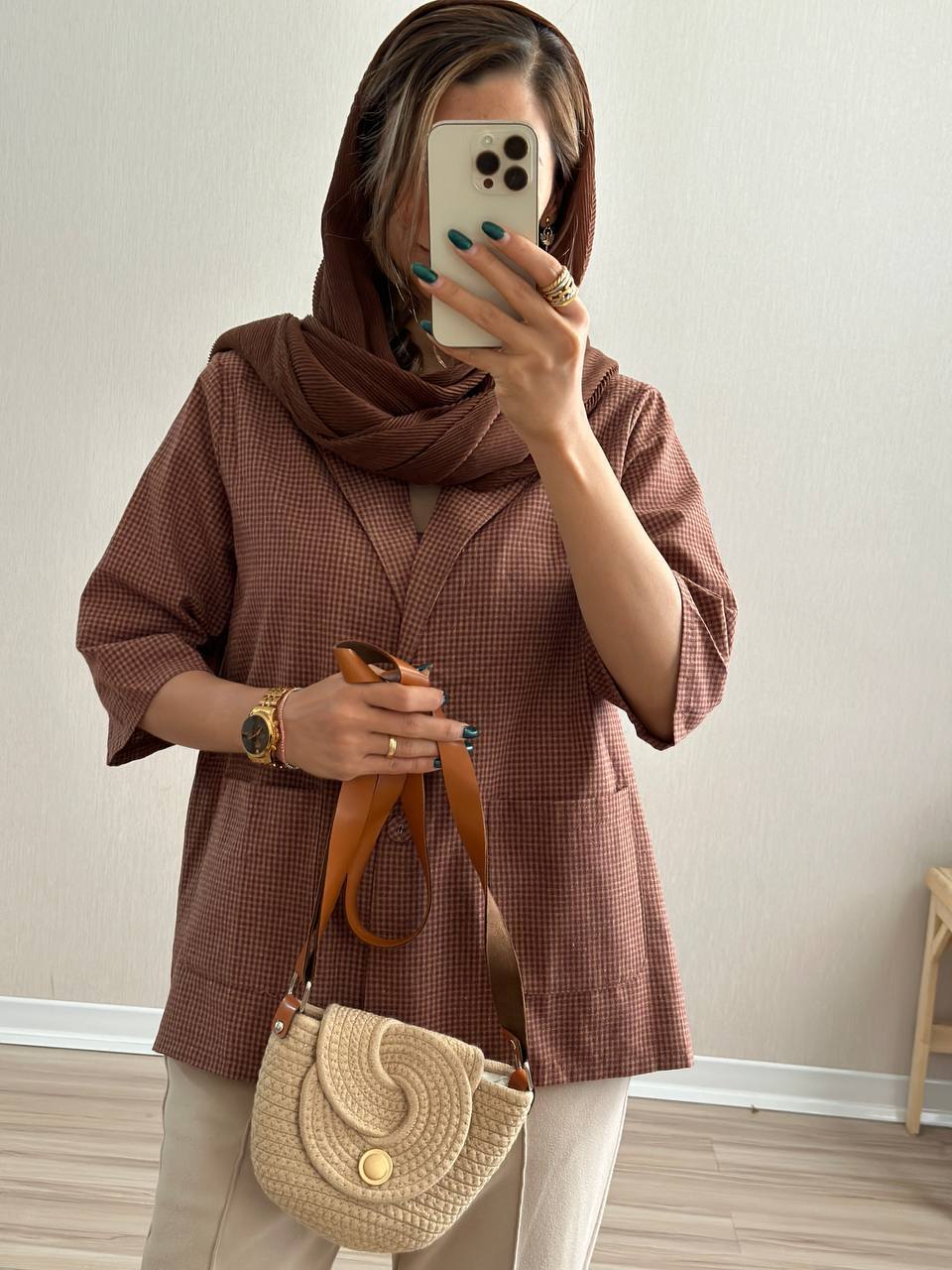 کت رویه چهار خونه ریز کد 359