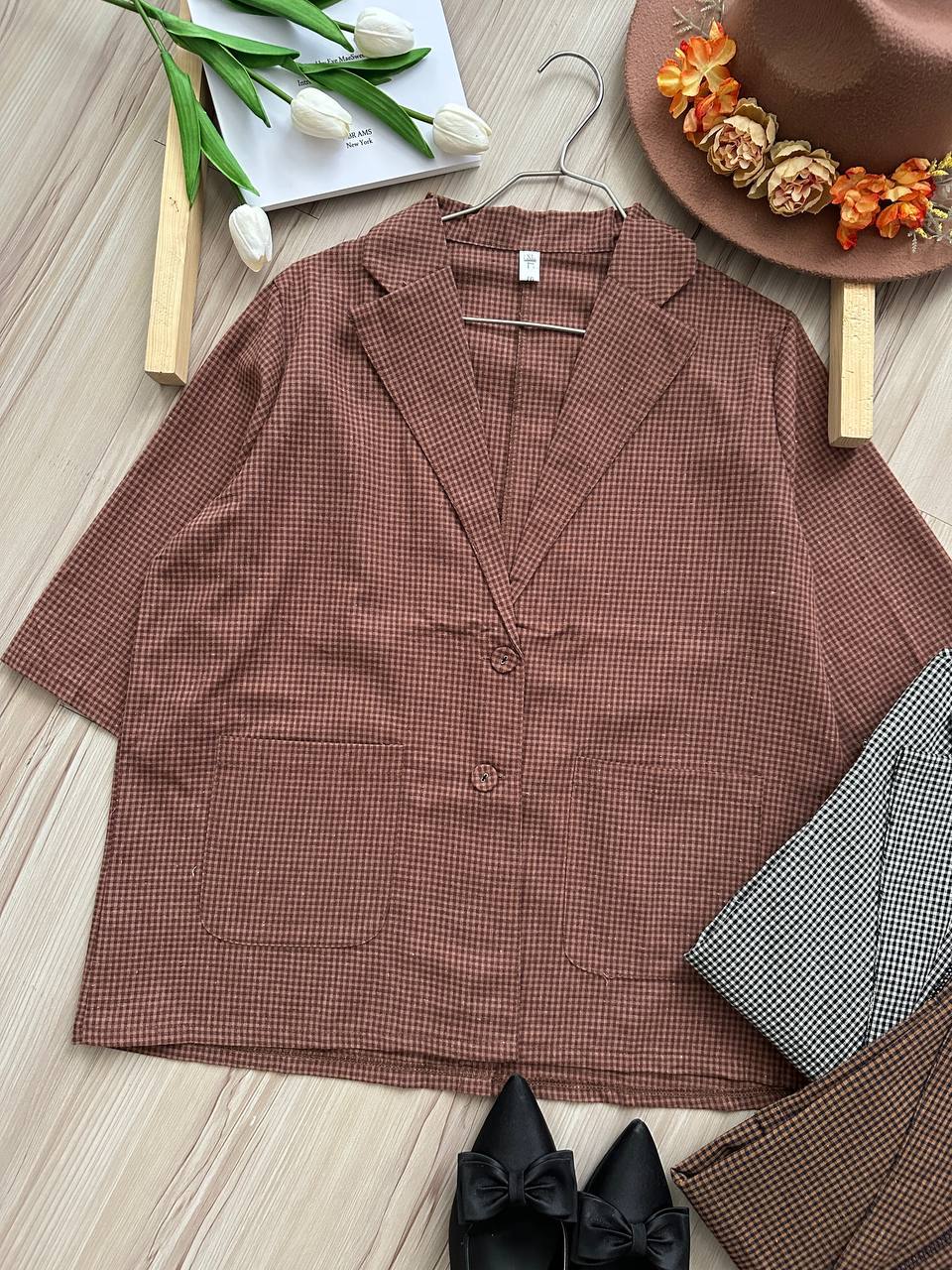 کت رویه چهار خونه ریز کد 359