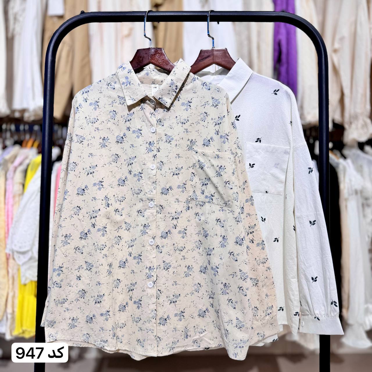 شومیز نخی طرح دار دخترانه کد 947