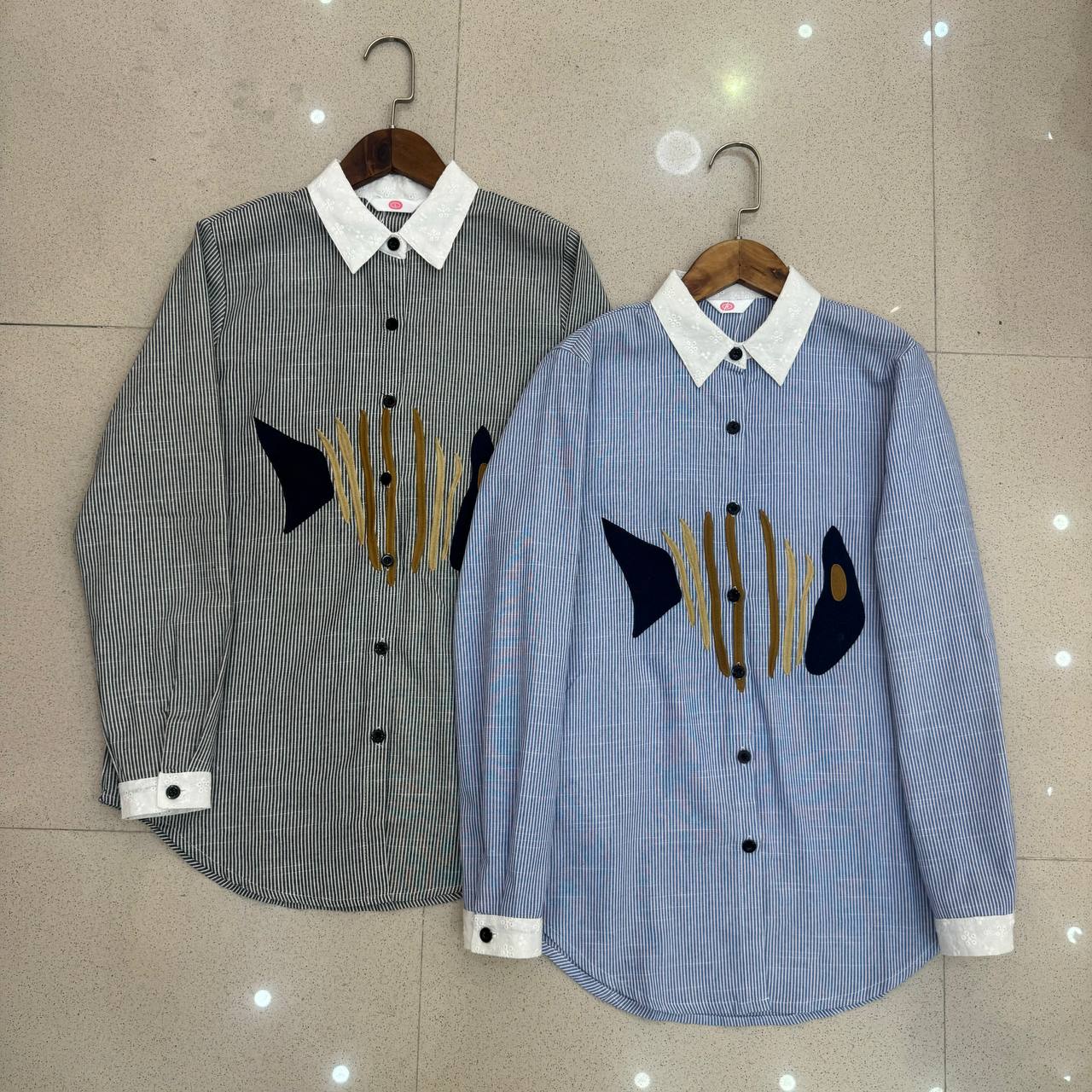 شومیز نخی گلدوزی زنانه وارداتی کد 205