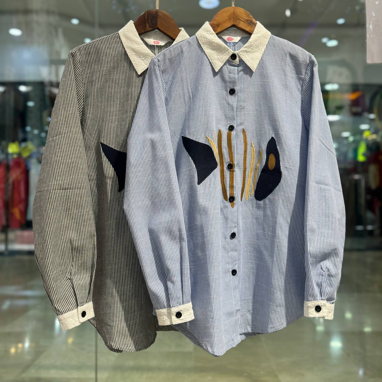 شومیز نخی گلدوزی زنانه وارداتی کد 205