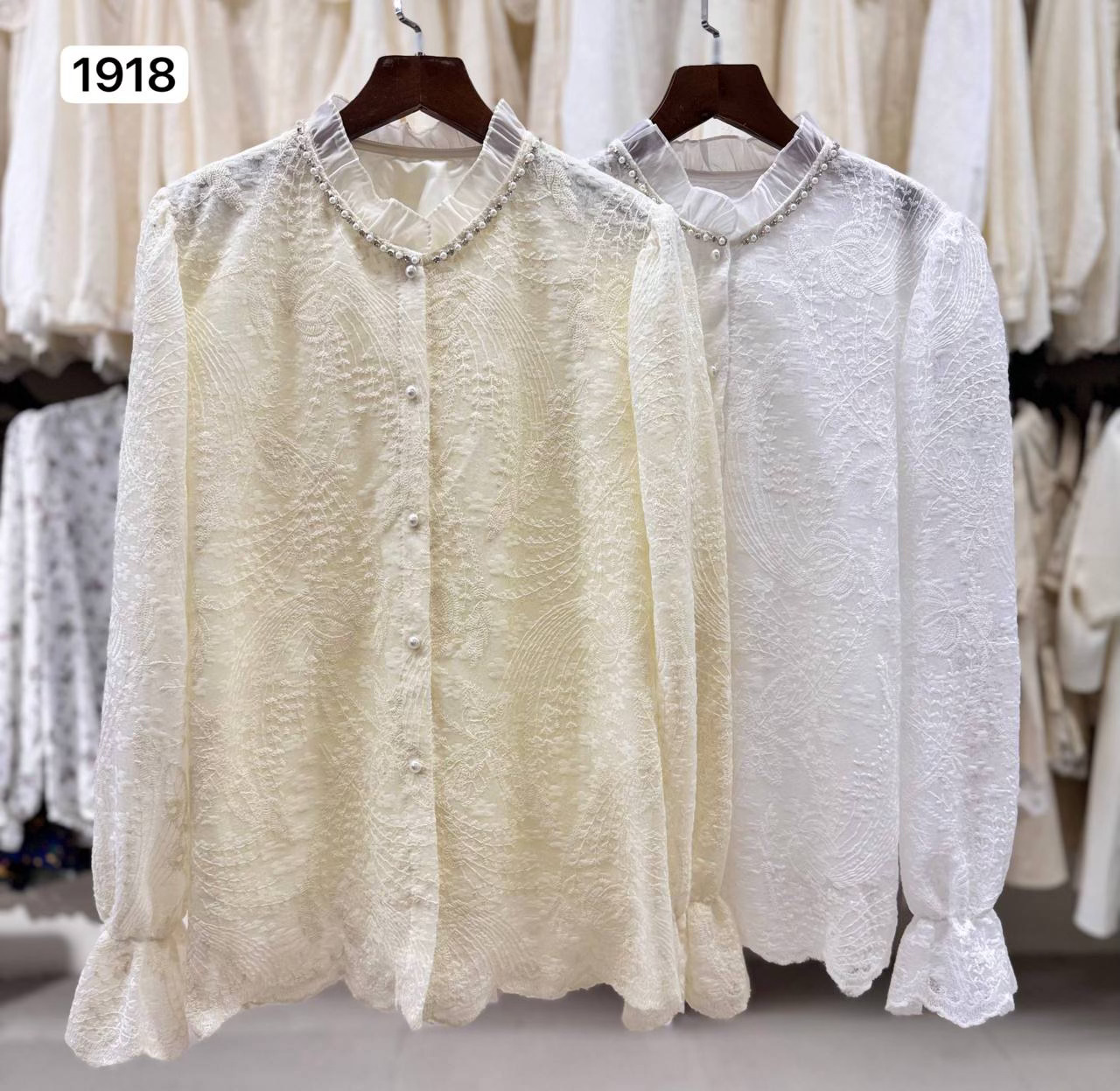 شومیز گیپور مجلسی زنانه کد 1918