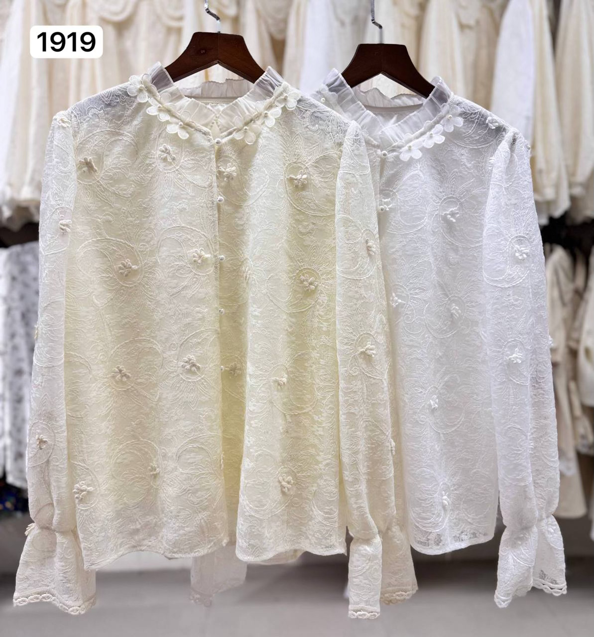 شومیز گیپور مجلسی زنانه کد 1919