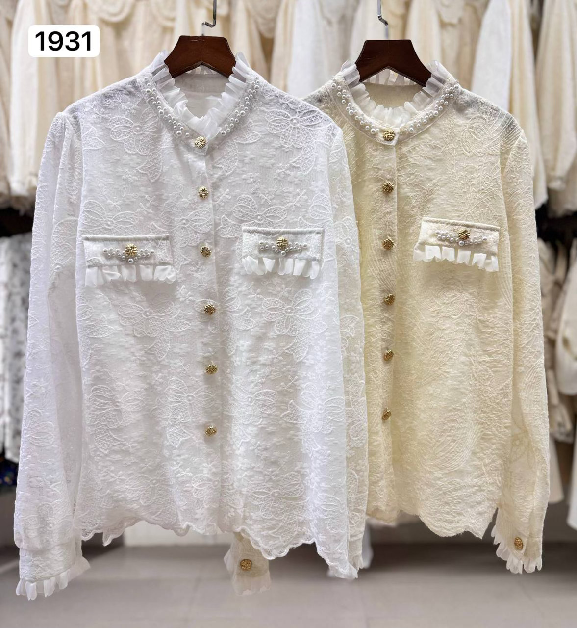 شومیز گیپور مجلسی زنانه کد 1931