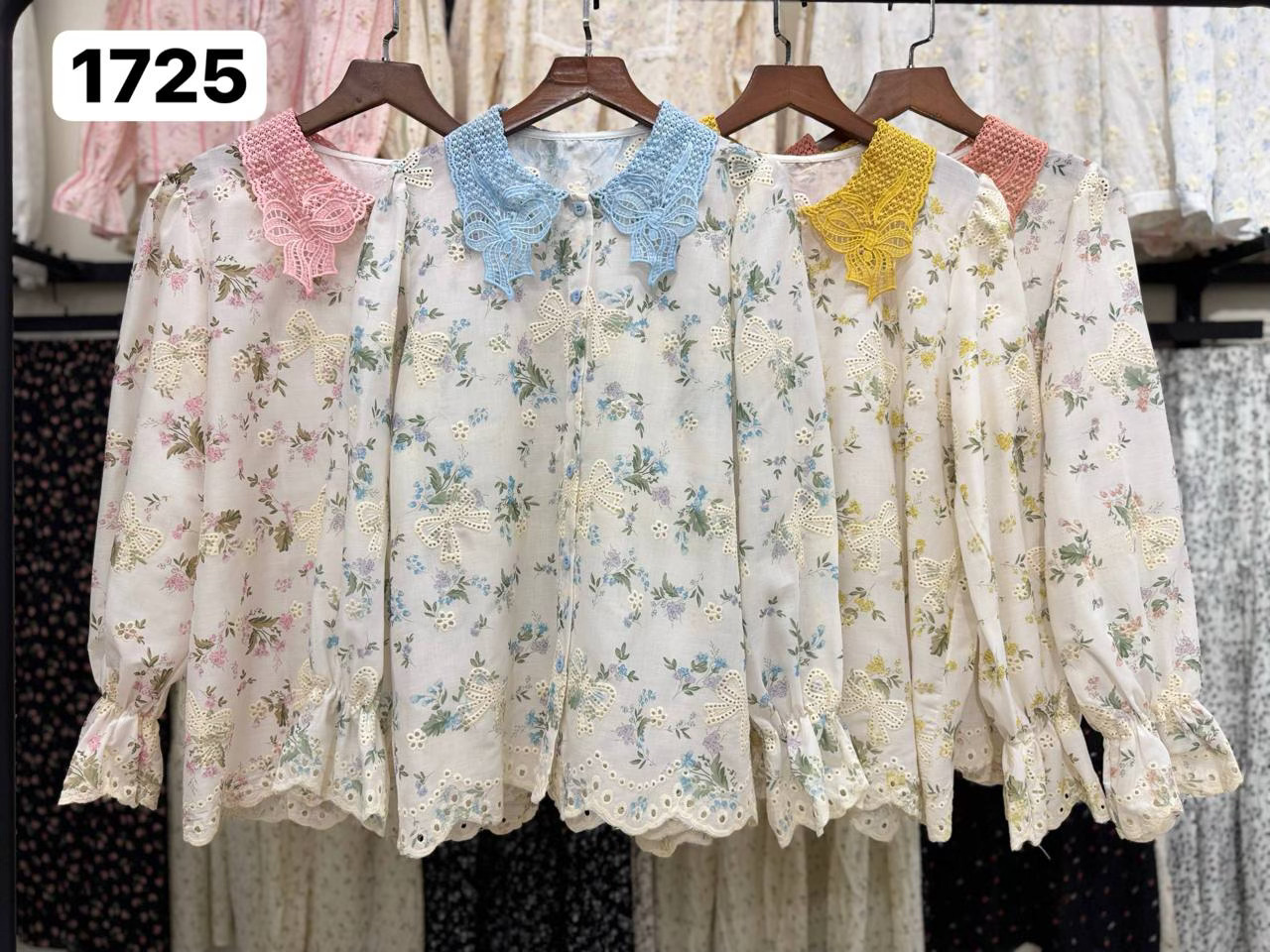 شومیز نخ خامه دوزی گل دار سفارشی کد 1725