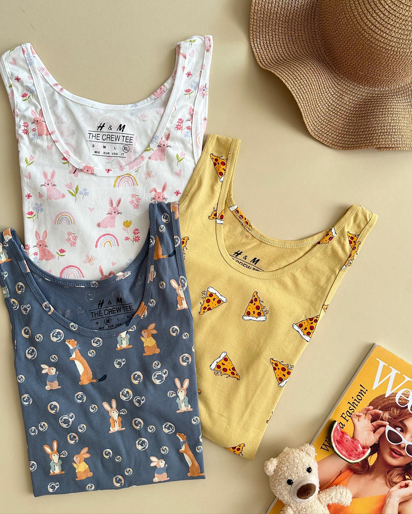 پیراهن ساحلی کوتاه H&M اصل کد 43