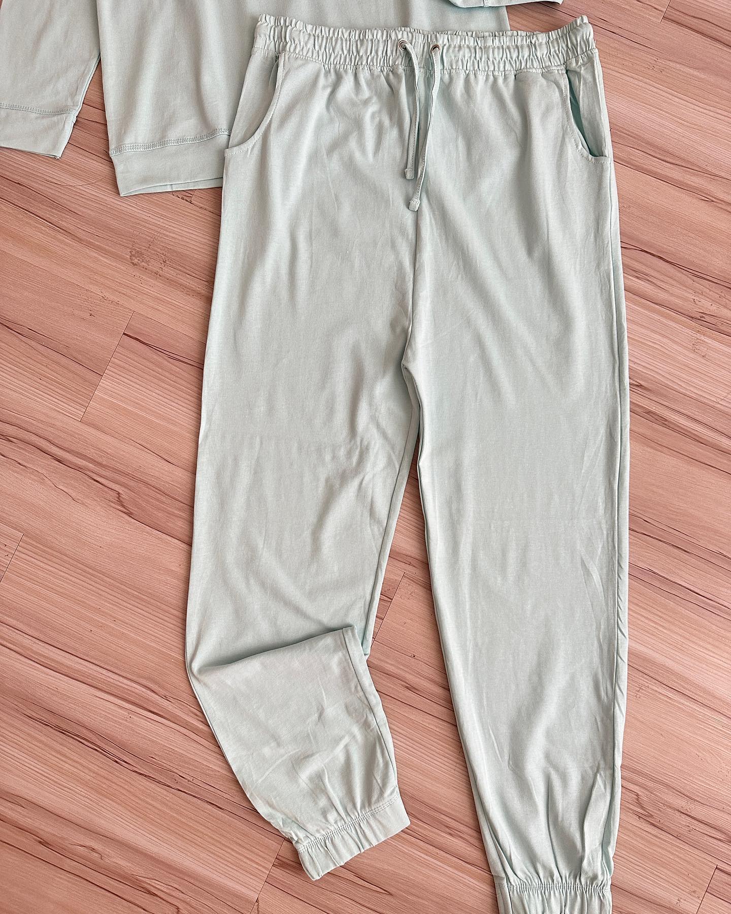 ست بلوز و شلوار ساده بهاره h&m original cotton کد 34