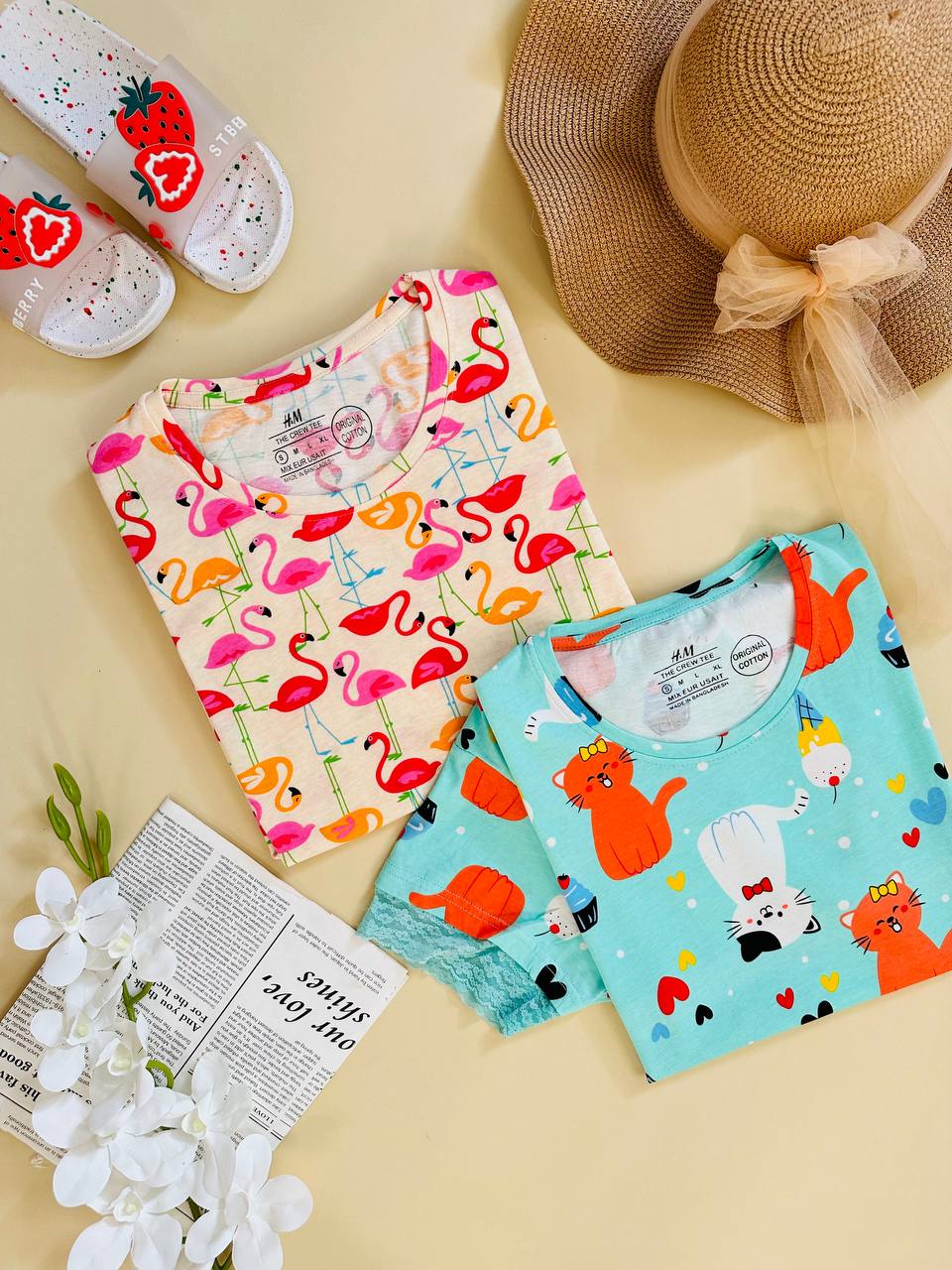 تیشرت راحتی زنانه H&M ORIGINAL COTTON  کد 65