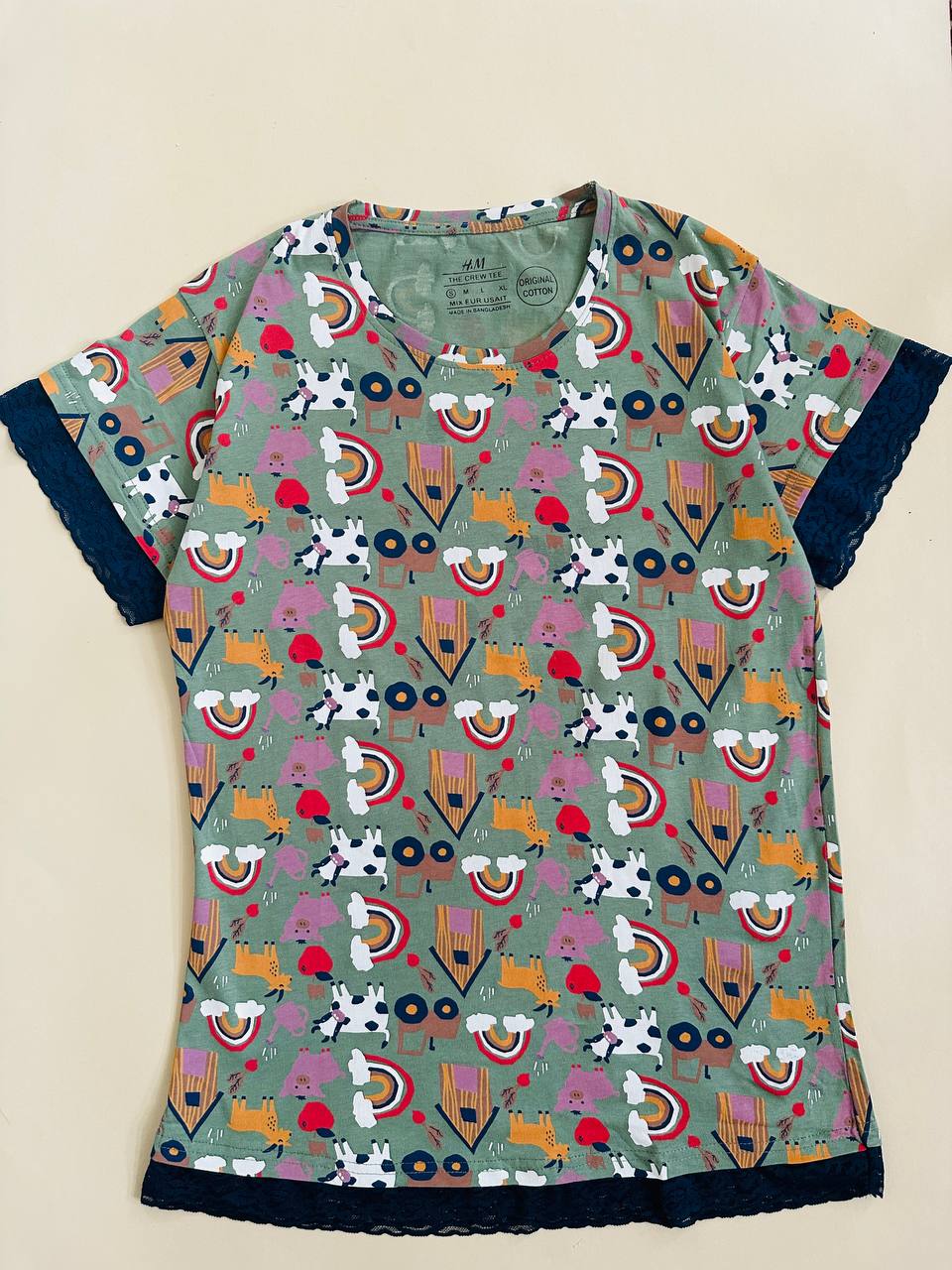 تیشرت راحتی زنانه H&M ORIGINAL COTTON  کد 65