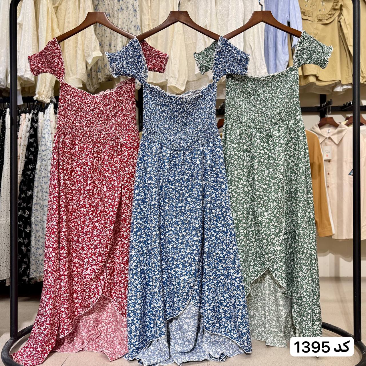 پیراهن نخی بلند گلدار SHEIN کد 1395